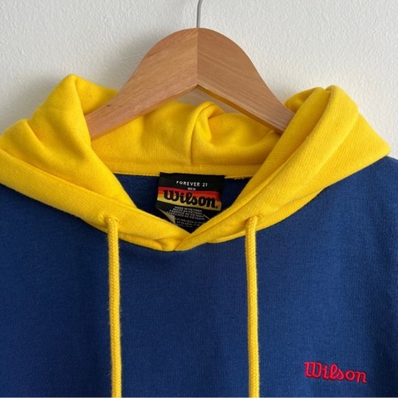 Wilson x Forever 21 Men Colorblock Logo Hoodie - Picture 3 of 5